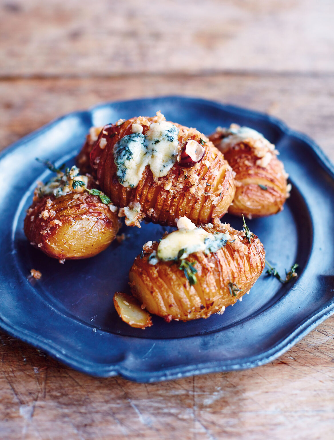 Jamie Oliver Hasselback Potatoes & Blue Cheese Recipe Xmas Side