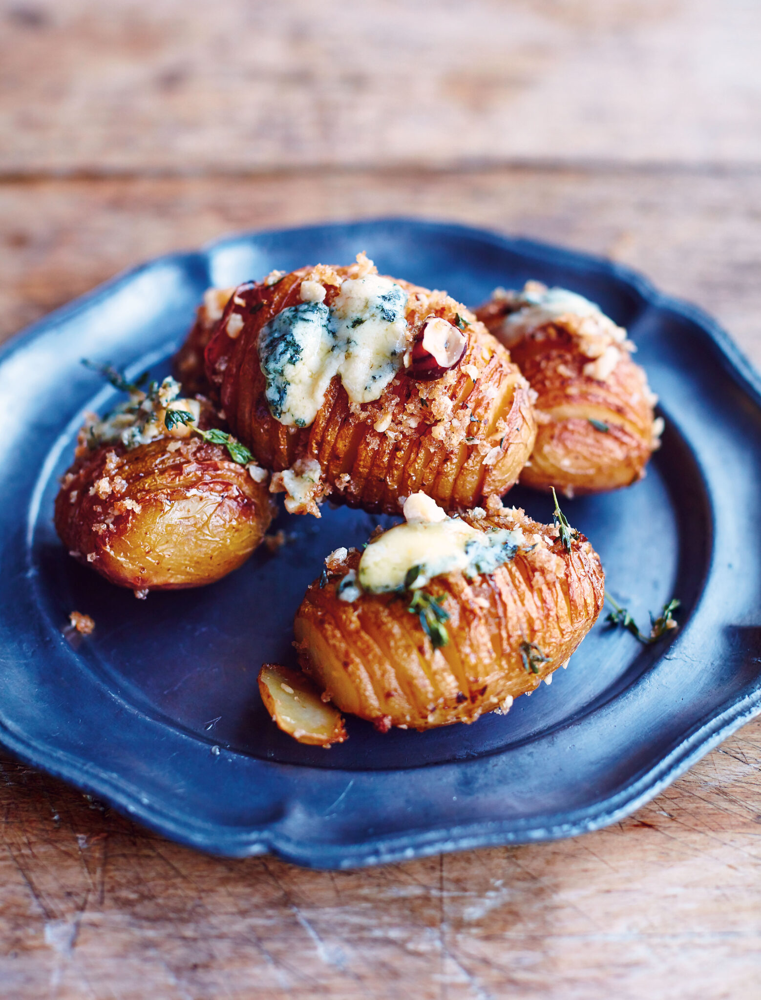 Jamie Oliver Hasselback Potatoes & Blue Cheese Recipe Xmas Side