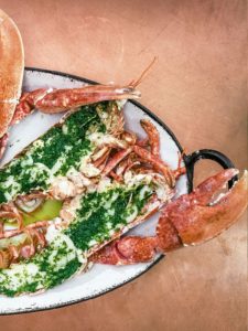 Distinctly British food revolving around quality meat and seafood