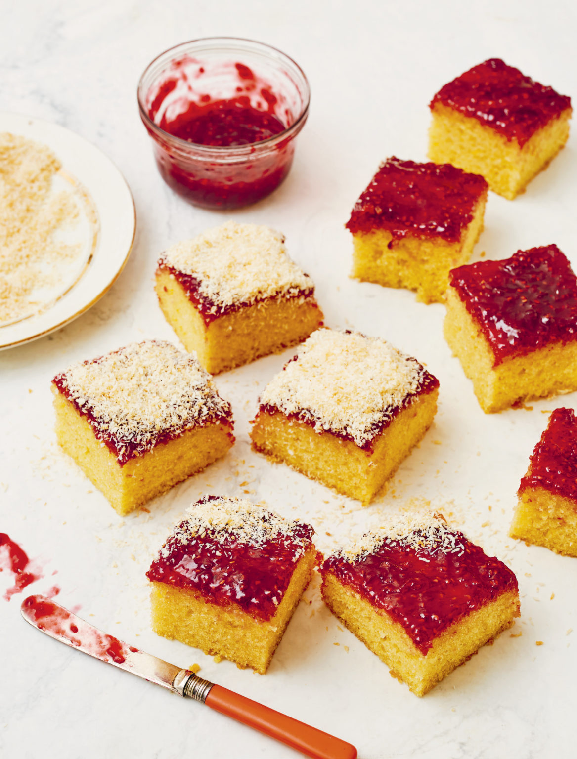 Candice Brown School Dinner Coconut and Jam Sponge Easy Baking