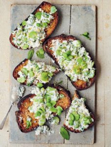 Broad Bean and Ricotta Bruschetta | Vegetarian Summer Recipe