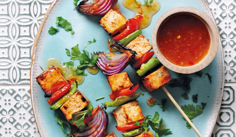 Tofu Kebabs with Sweet Chilli Sauce Recipe