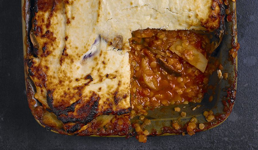 Red Lentil and Aubergine Moussaka Recipe | Eat Well For Less BBC 1