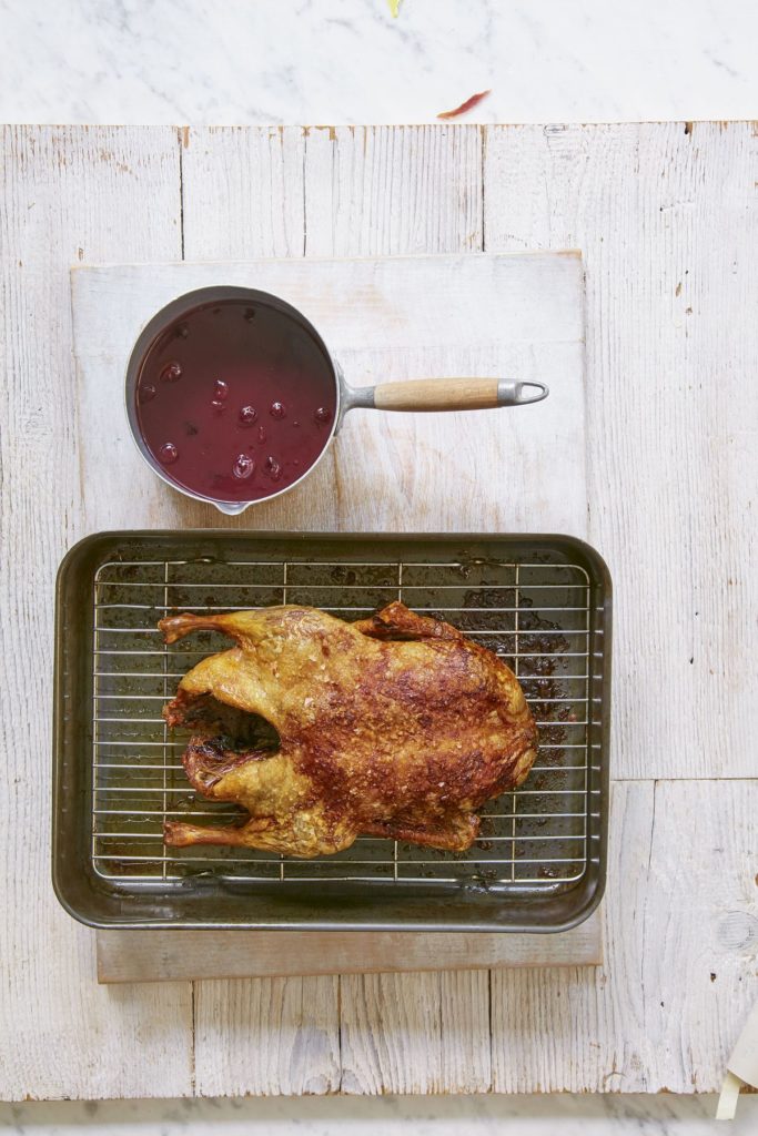 Slow-Roast Duck with Port & Cherry Sauce