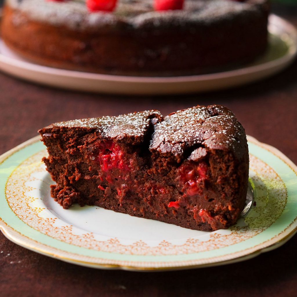 Nigella Lawson’s Chocolate Raspberry Pudding Cake