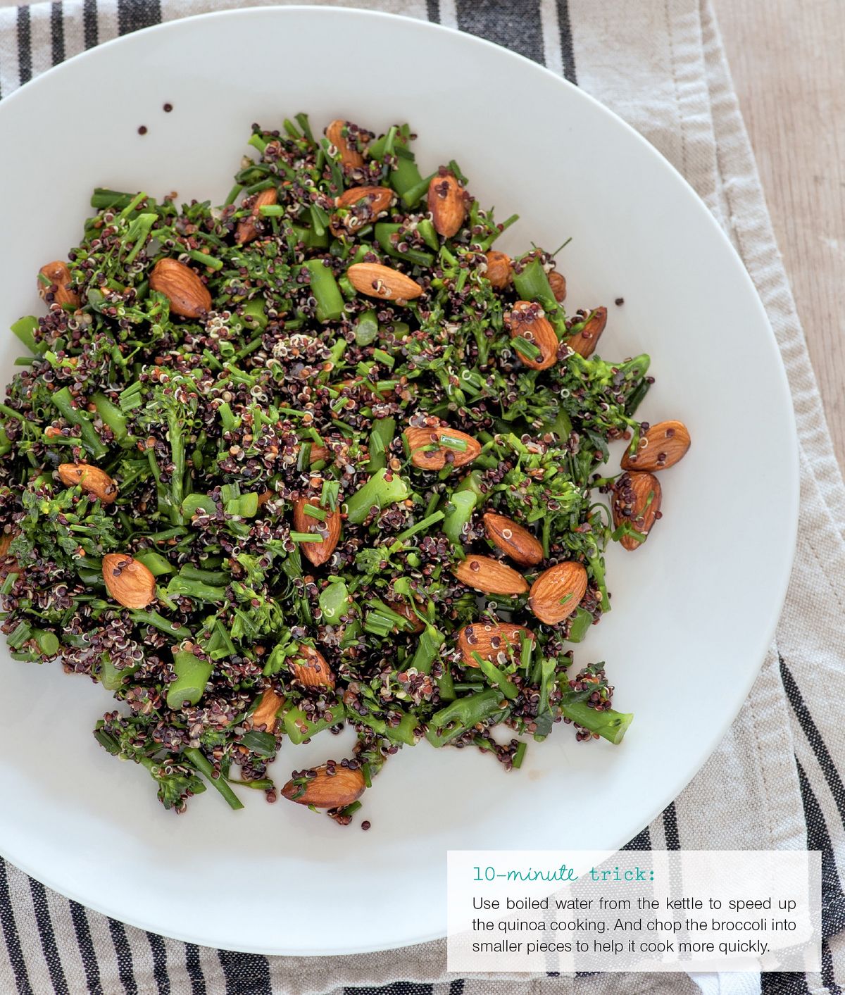 Black Quinoa and Broccolini Salad