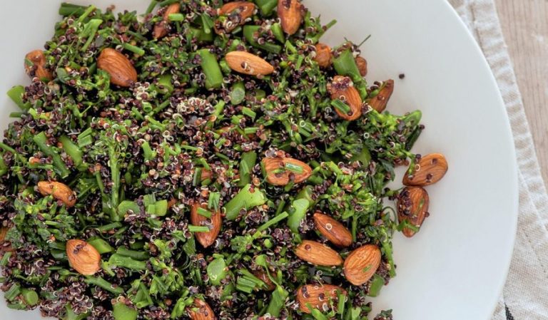 Black Quinoa and Broccolini Salad