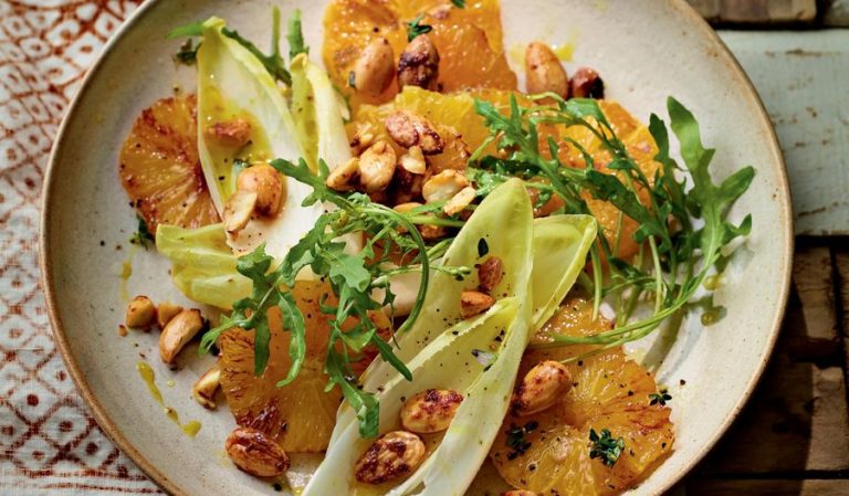 Charred Orange and Spiced Almond Salad | Ainsley Harriott ITV Mediterranean Cookbook