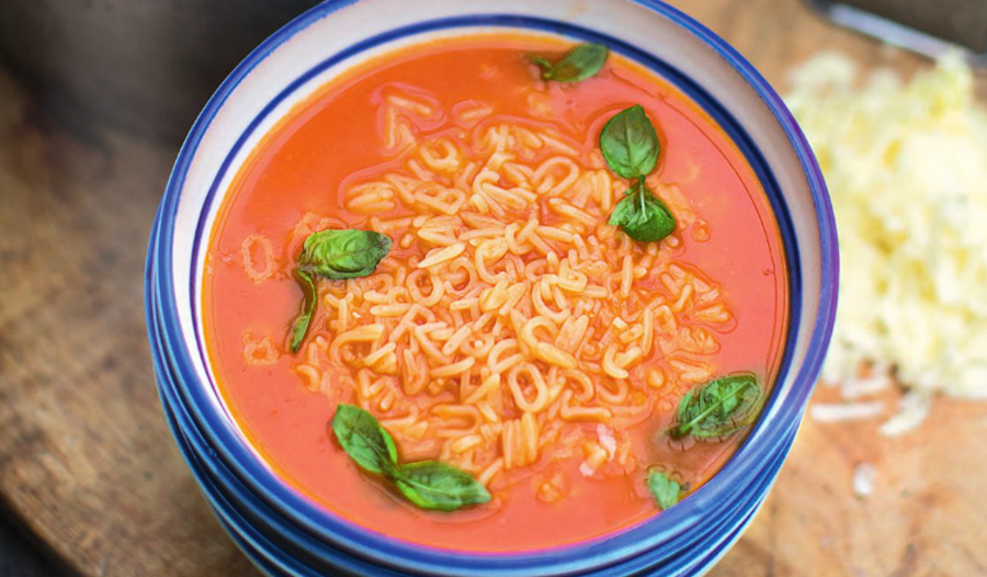Jamie Oliver's Alphabet Tomato Soup from Super Food Family Classics