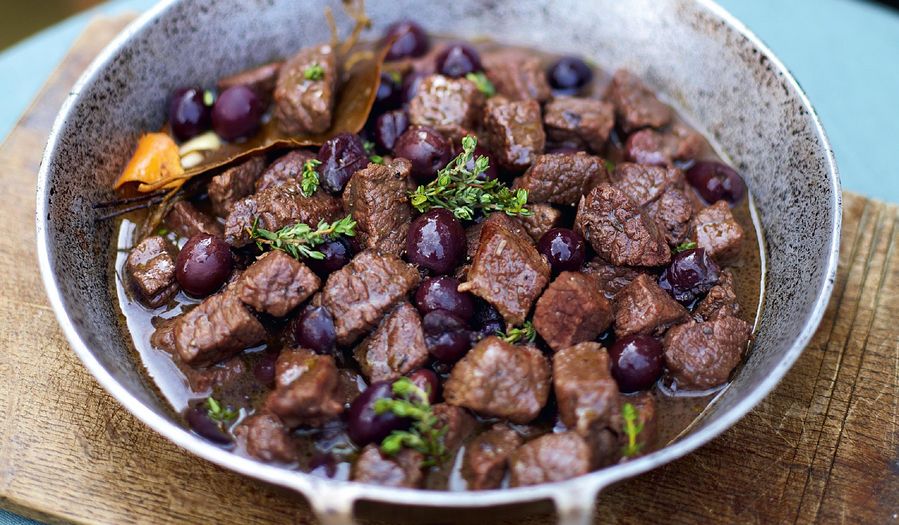Beef and Wine Stew with Black Olives (Bœuf à la gardiane)