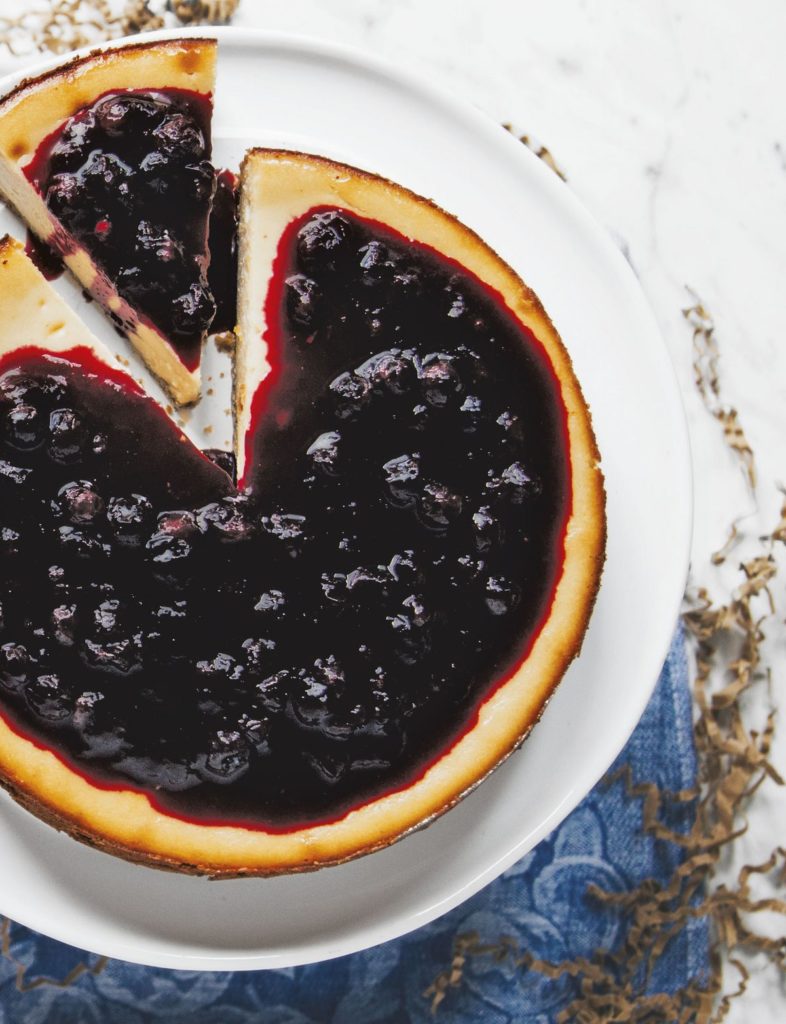 Baked Blueberry Cheesecake