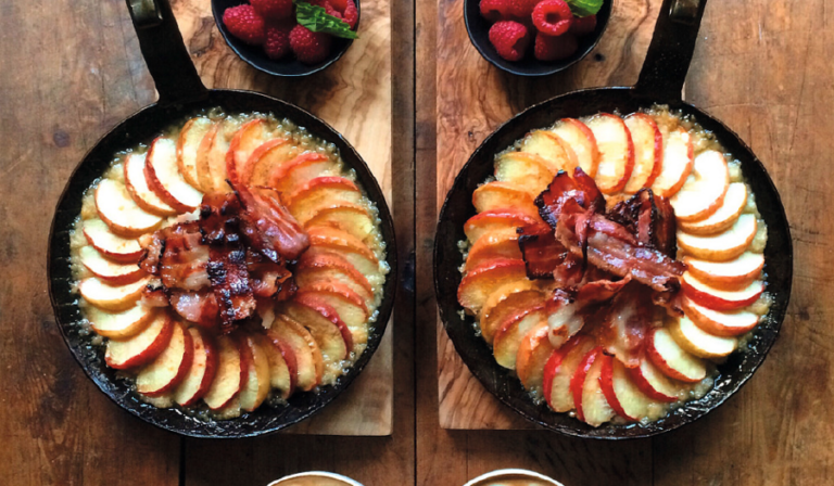 Baked Oats with Ginger Beer Bacon