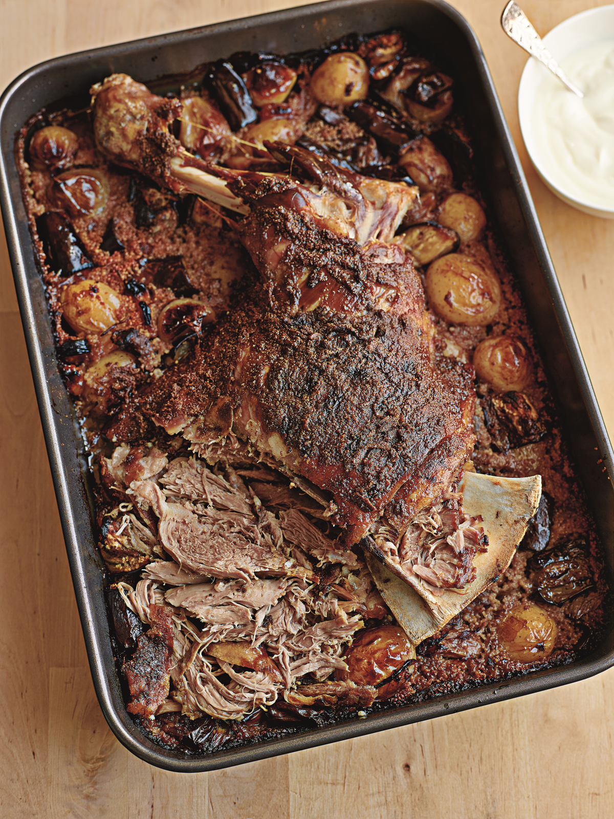 Cumin Slow-roasted Shoulder of Lamb with Couscous