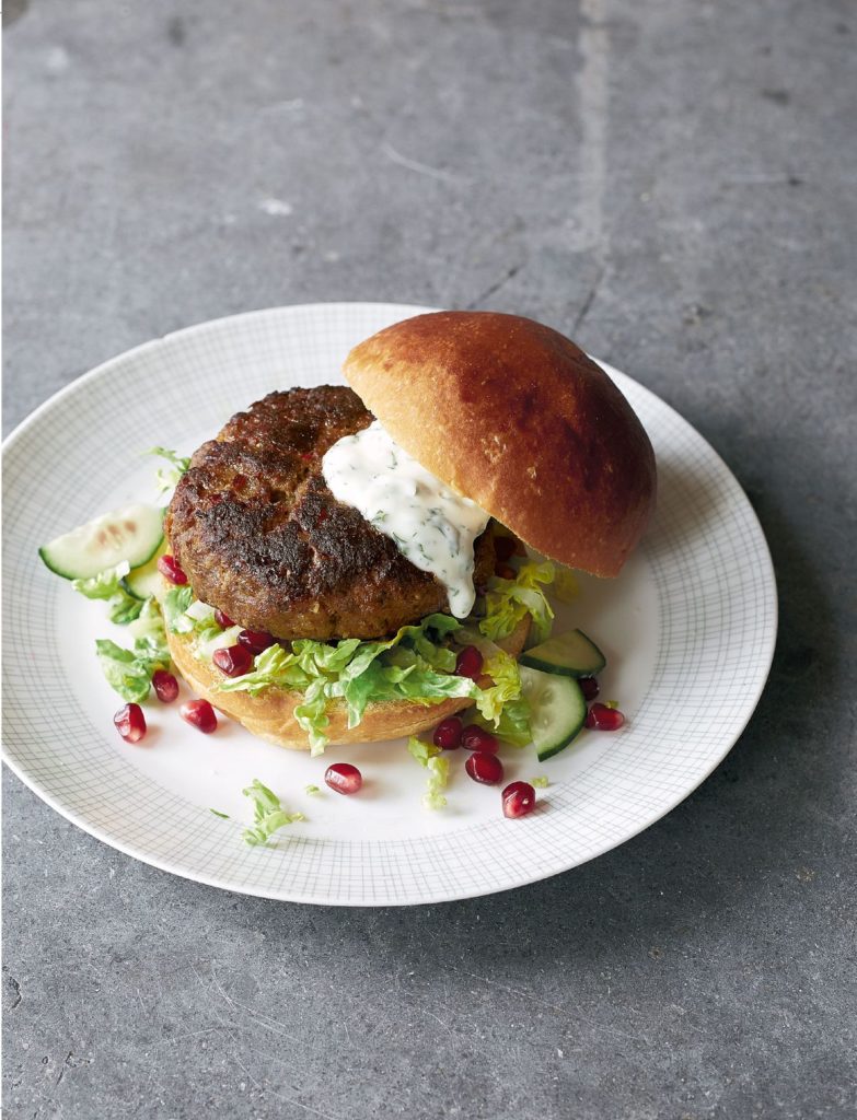 Moroccan Lamb Burgers with Mint Aïoli