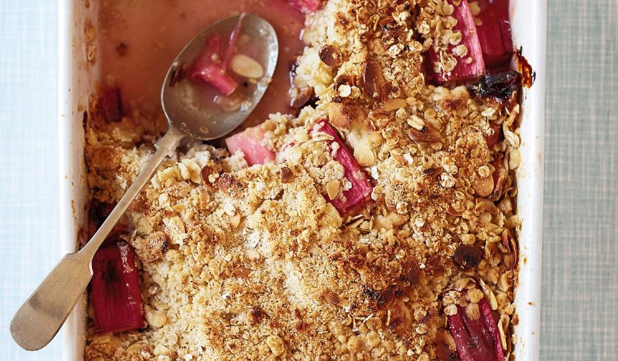 Fruity Rhubarb and Almond Crumble Recipe Britain's Best Home Cook