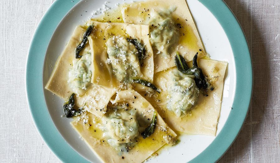 Spinach and Ricotta Ravioli with Sage Butter Recipe Britain's Best Home Cook