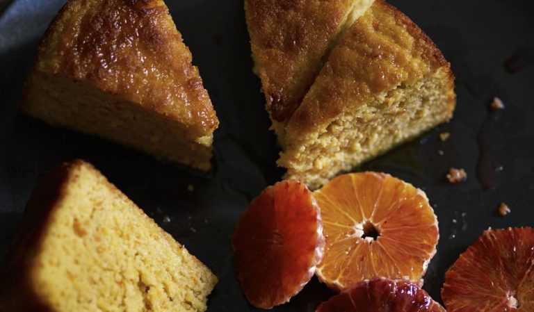 Blood Orange and Olive Oil Cake with Almonds from The New Vegetarian
