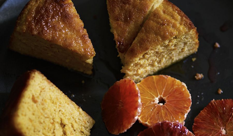Blood Orange and Olive Oil Cake with Almonds from The New Vegetarian