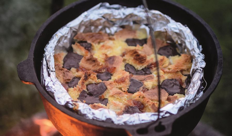 Bread and Butter Pudding with Marmalade and Chocolate
