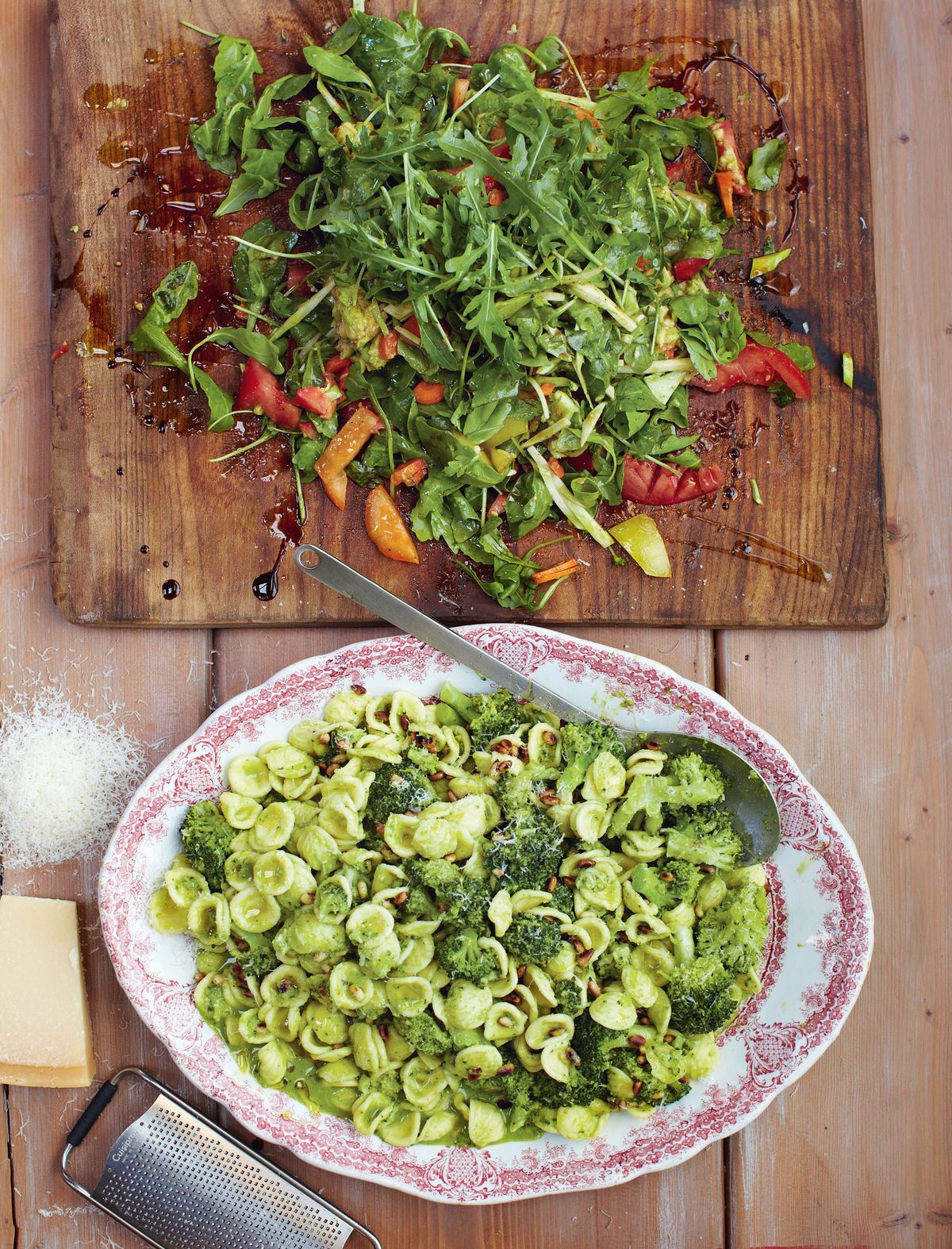 Broccoli Pasta, Chopped Garden Salad