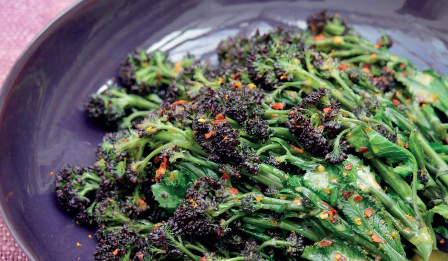 Purple Sprouting Broccoli with Clementine and Chilli from Nigella Lawson's Simply Nigella