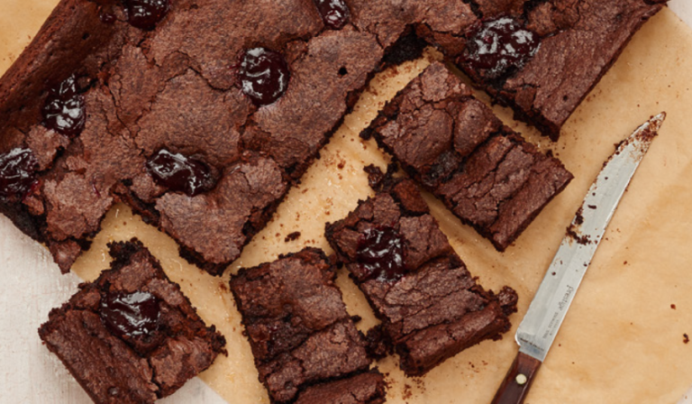 Raspberry Jam Puddle Brownies from Nadiya's Kitchen