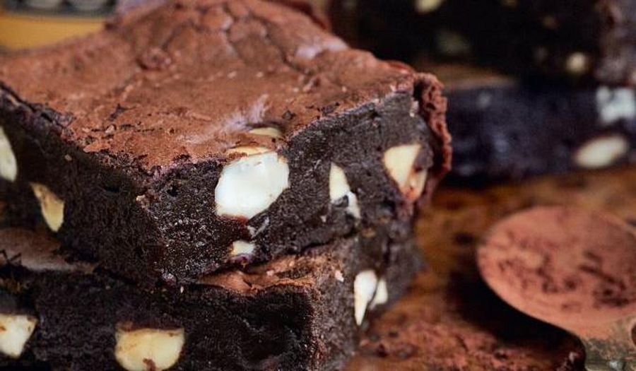 Dark Brazil Nut Brownies from the Molly Bakes Chocolate cookbook