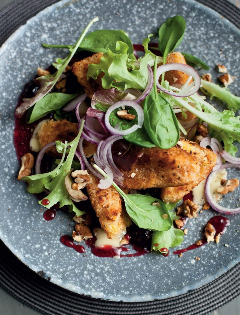 Crispy Camembert with Morello Cherry Vinaigrette