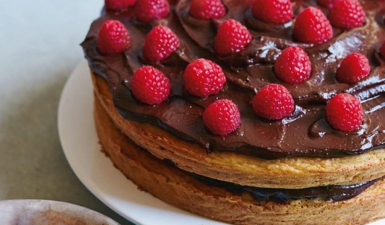 Cannellini Vanilla Sponge Cake with Chocolate Avo Frosting from Good + Simple