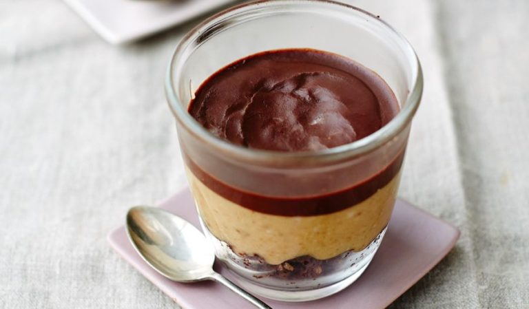 Caramel Mousse with a Raw Chocolate Ganache from Naturally Sassy