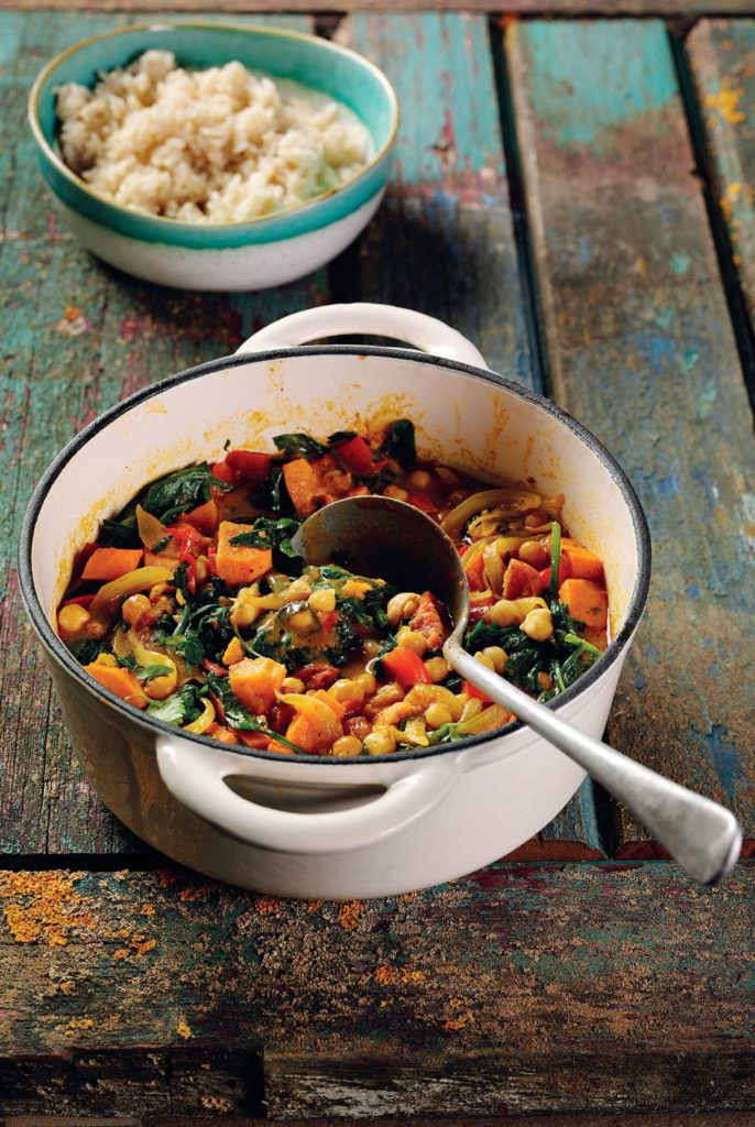 Caribbean Chickpea Curry with Coconut Rice