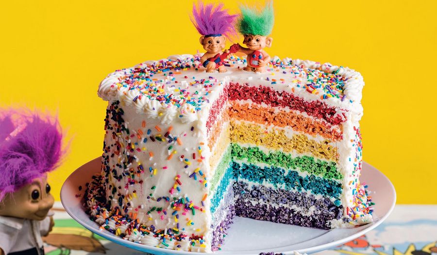 Rainbow Pop Celebration Cake from the Cereal Killer Cafe Cookbook