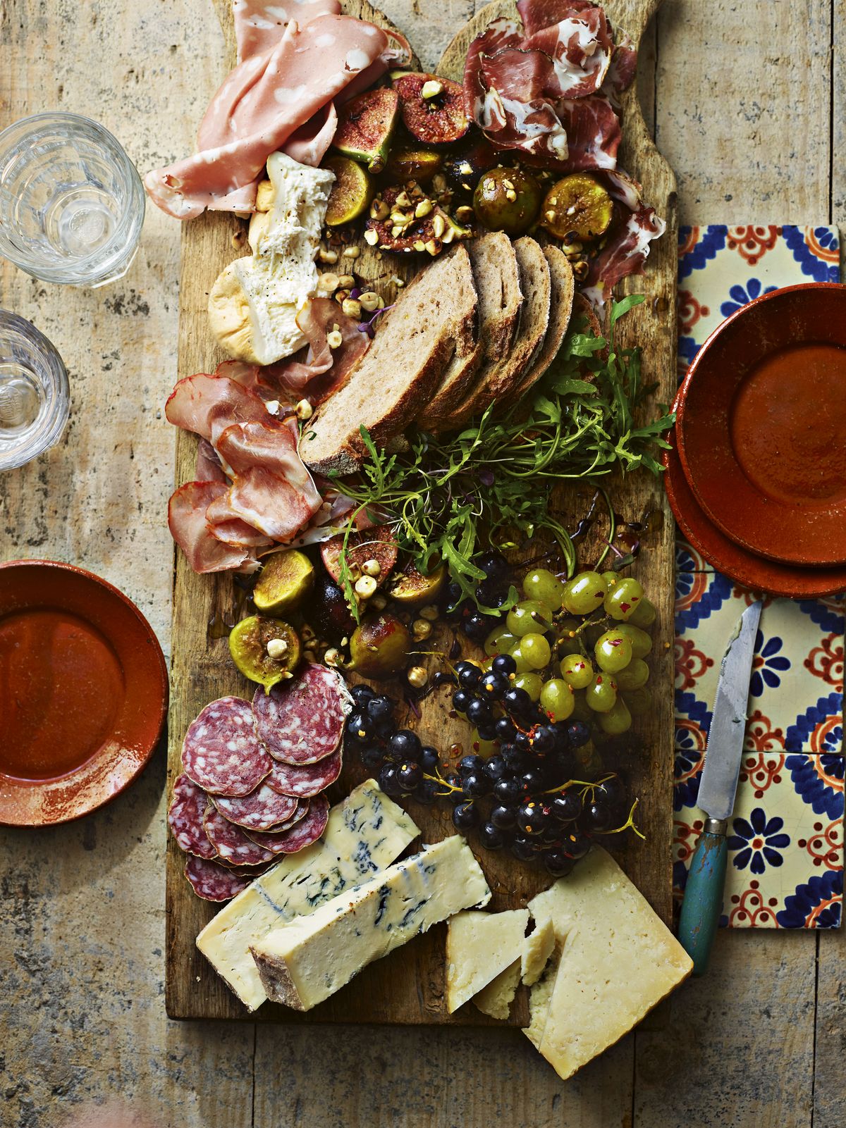 Ainsley Harriott’s Corsican Charcuterie Board with Honeyed Figs and Chilli-glazed Grapes