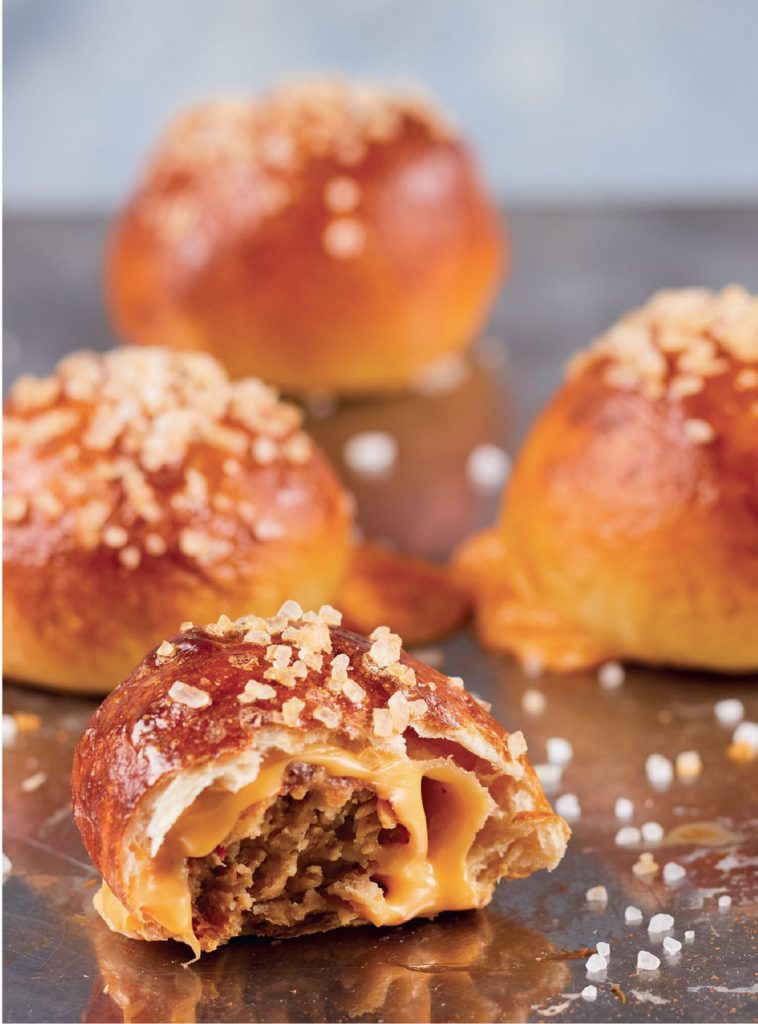 Cheeseburger Pretzel Bombs