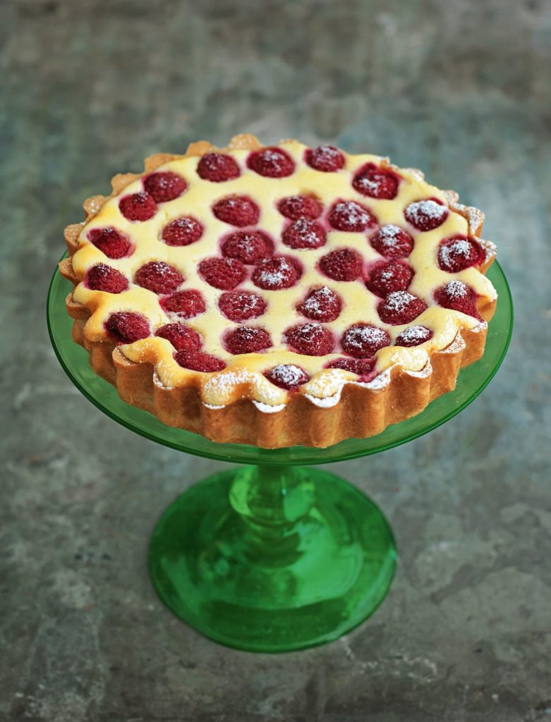 Twice-baked Raspberry Ricotta Cheesecake with a Thyme Crust