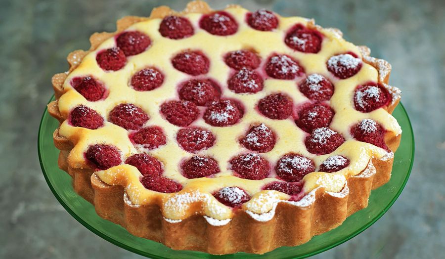Twice-baked Raspberry Ricotta Cheesecake with a Thyme Crust