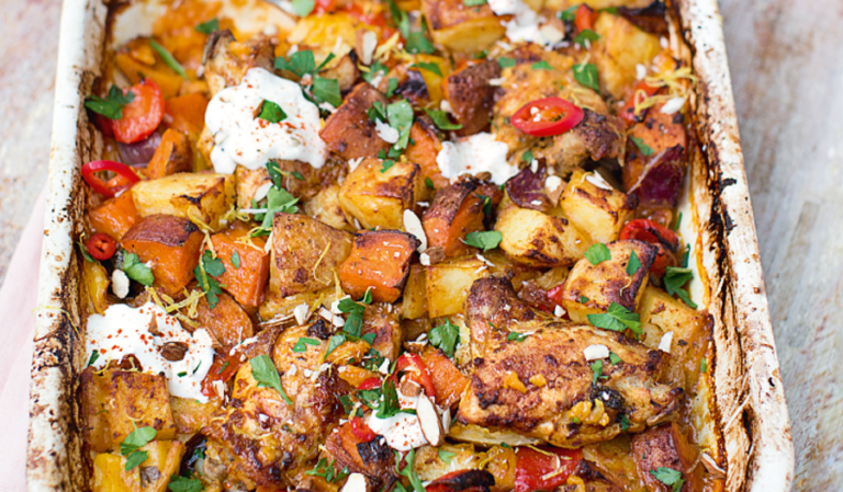 Jamie Oliver's Chicken & Chorizo Bake from Super Food Family Classics