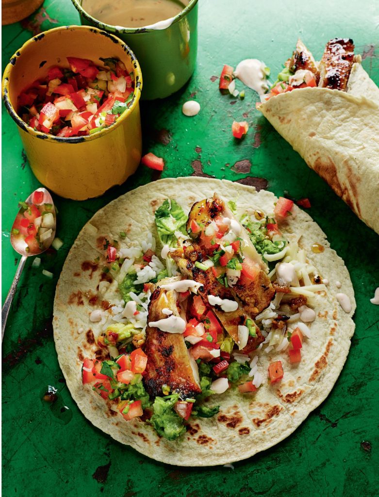 Chicken Burritos with Pico de Gallo Salsa