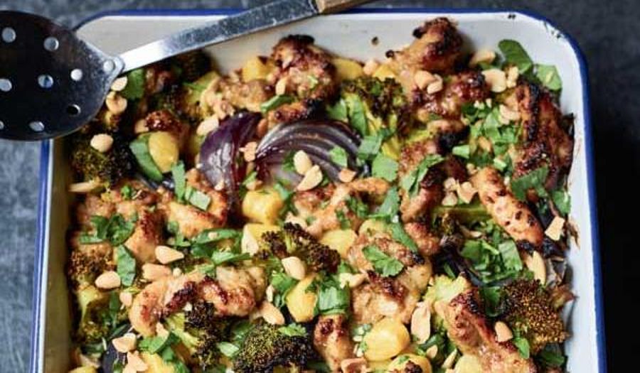 Nadiya Hussain's One-tray Peanut Chicken Recipe | BBC Time to Eat