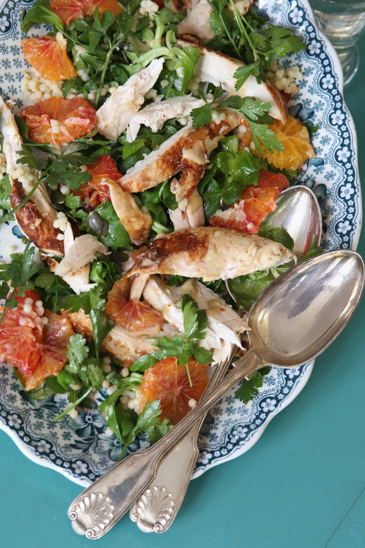 Chicken Salad with Blood Orange and Giant Couscous