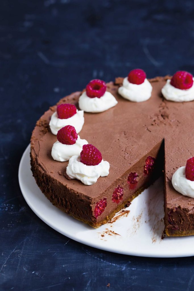 Vegan Mousse au Chocolat Raspberry Cake