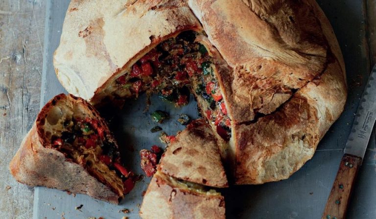 Ciambotta di Verdure (Pan-Fried Vegetables Served in Bread)