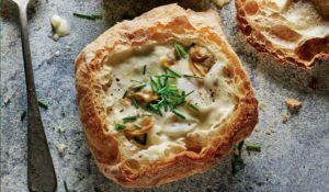 Rick Stein's Clam Chowder in Sourdough Bowls