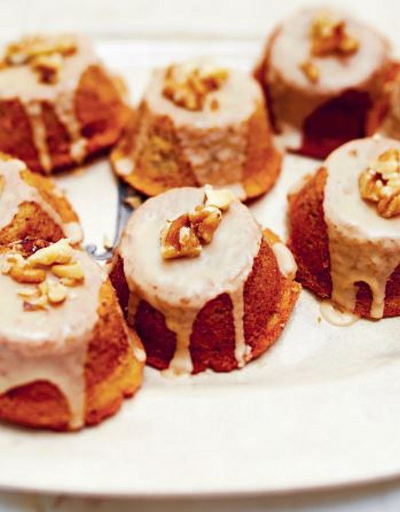 Coffee Cardamom Walnut Cakes
