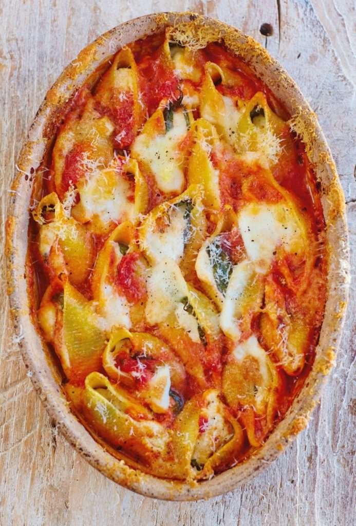 Baked Tomato & Cheese Conchiglioni