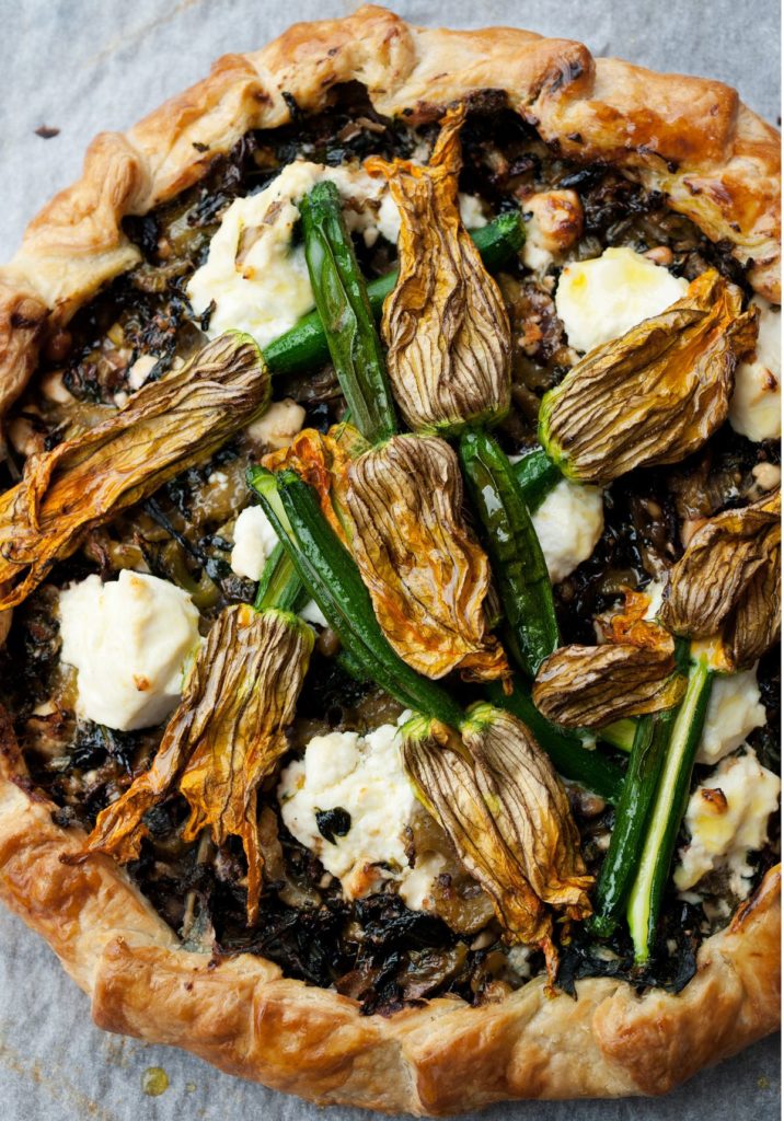 Corsican Pie with Courgette Flowers