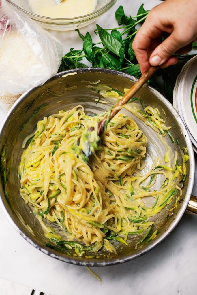 Linguine with Courgettes and Parmesan