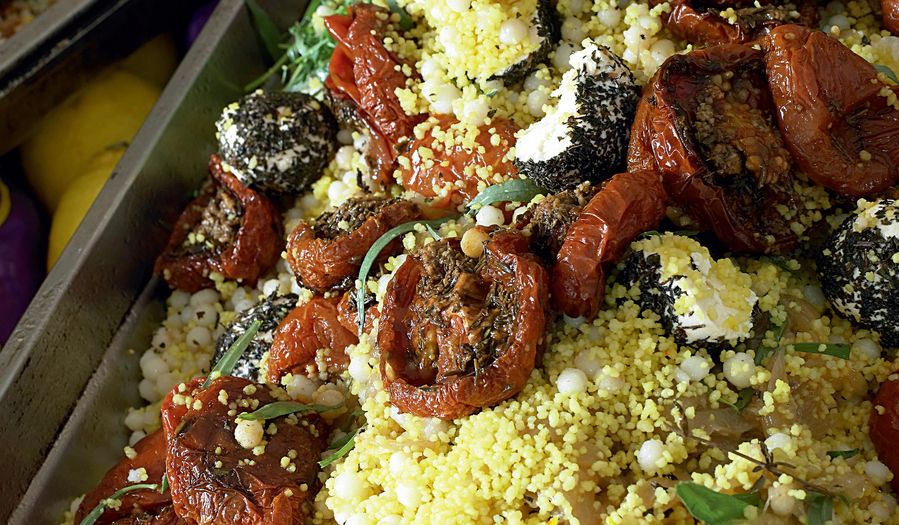 Ottolenghi's Couscous and Mograbiah with Tomatoes
