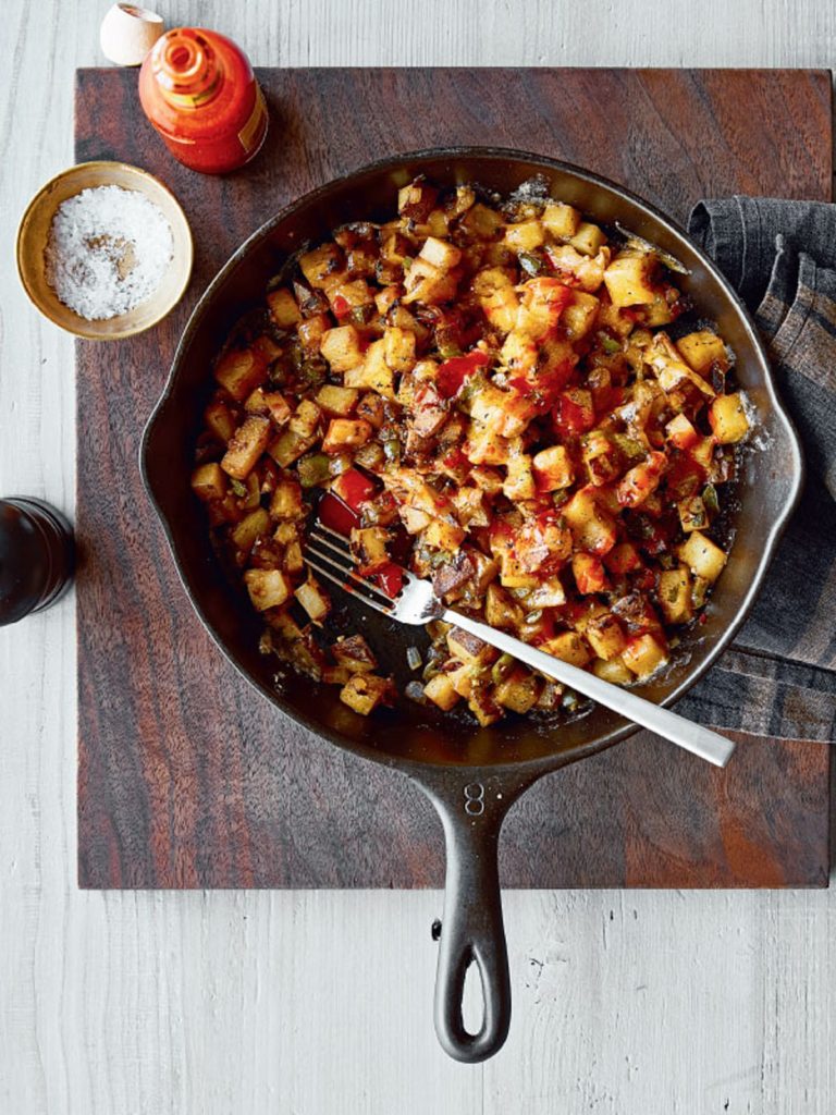 Cheesy Spicy Breakfast Hash