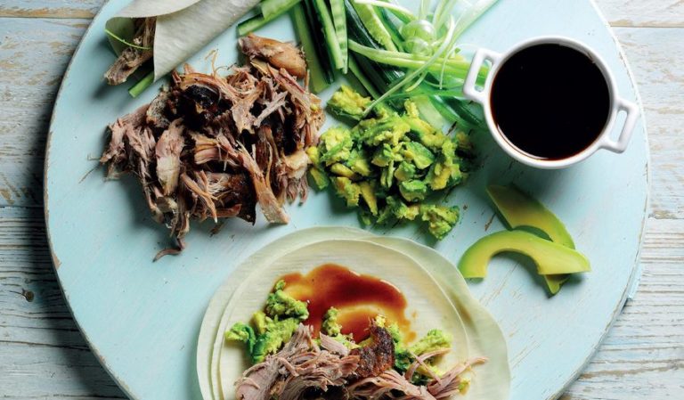 Crispy Duck and Avocado Pancakes